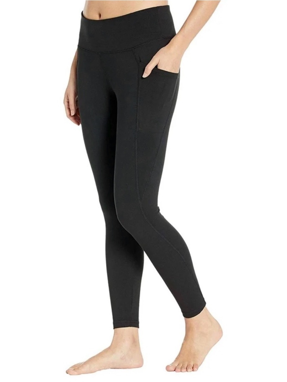 Jockey Black HighWaist Pocket Leggings Breathable Activewear Large